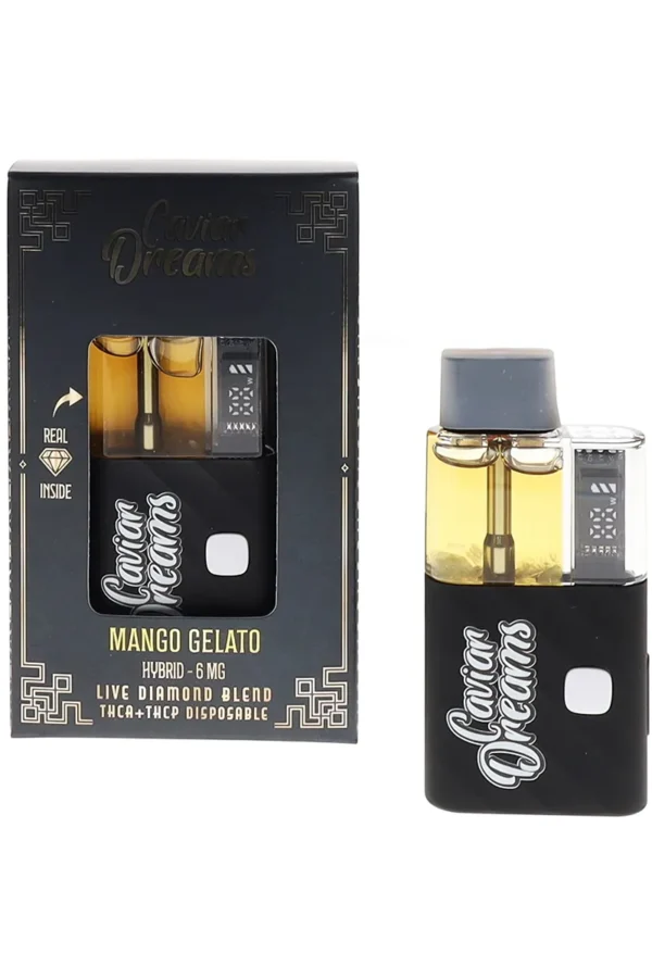 Mango Gelato Caviar Dreams Live Diamond Blend THCA+THCP Disposable 6MG