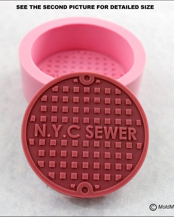 Manhole Cover Industrial Steampunk Mold Soap Resin Polymer Clay Fondant Chocolate Candy | 357