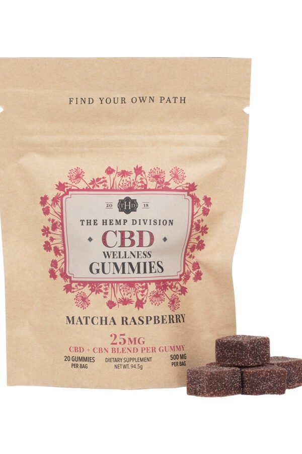 Matcha Raspberry Gummies - 25 MG CBD