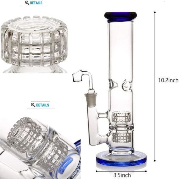 Matrix Glass Bong Hookahs Shisha Water Pipes Glass Dab Rigs Smoking Pipe Water bongs With 18mm Bowl