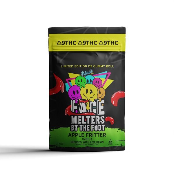 Maui Labs D9 + CBD Face Melters by the Foot Gummy Roll 200mg