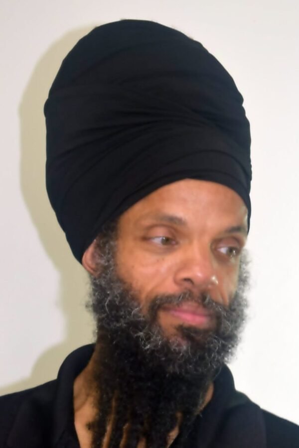 Men Black Tube Wrap -Men Hats - Dread Locs Hat - Turban - Choose A Length