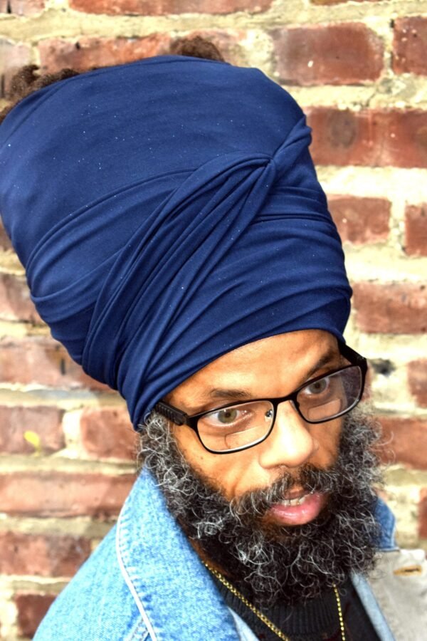Men Navy Tube Wrap -Men Hats - Dread Locs Hat - Turban - Choose A Length