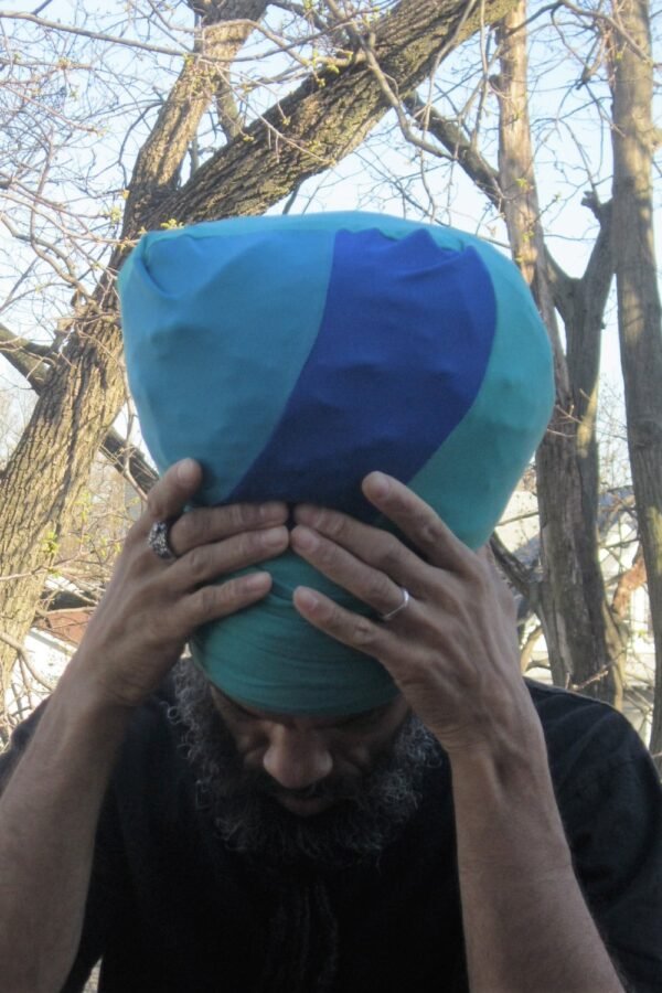 Men Ocean Wave Ez Wrap - Ready Wraps- Stretch Turban- Wraps-Men Menheadwear- Dread Locs Men-Choose A Length