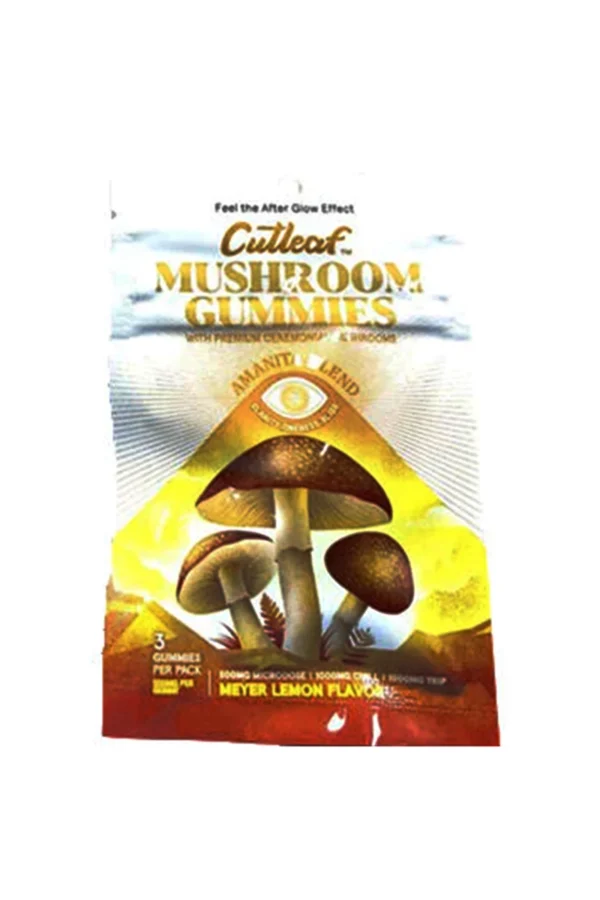 Meyer Lemon Cutleaf Mushroom Gummies Amanita Blend 500mg