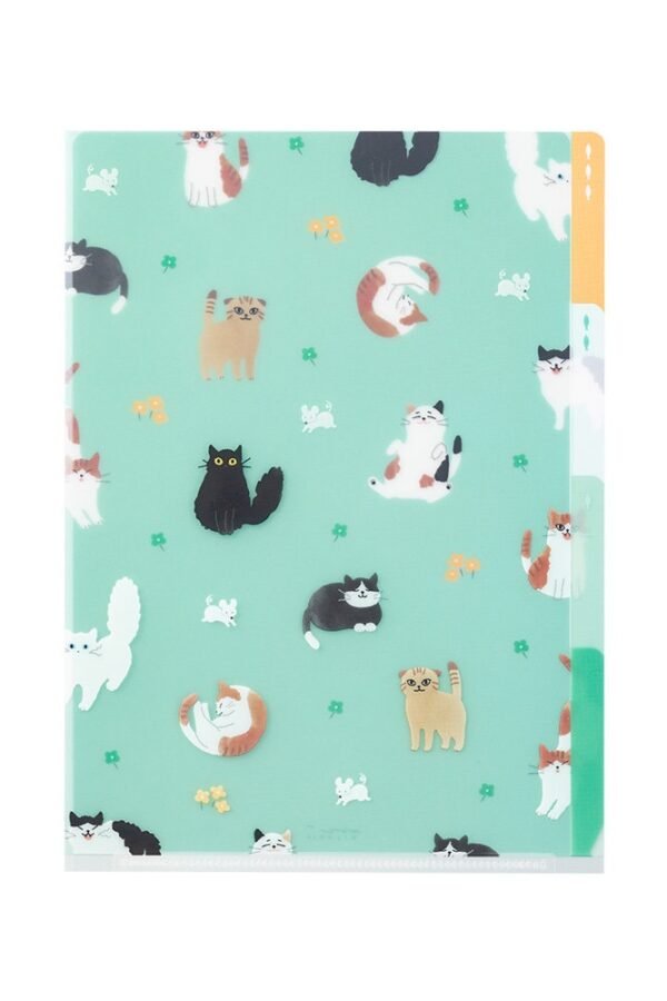 Midori A5 Cats 3 Pocket Clear Folder Md Water Resistant | 220mm X160mm