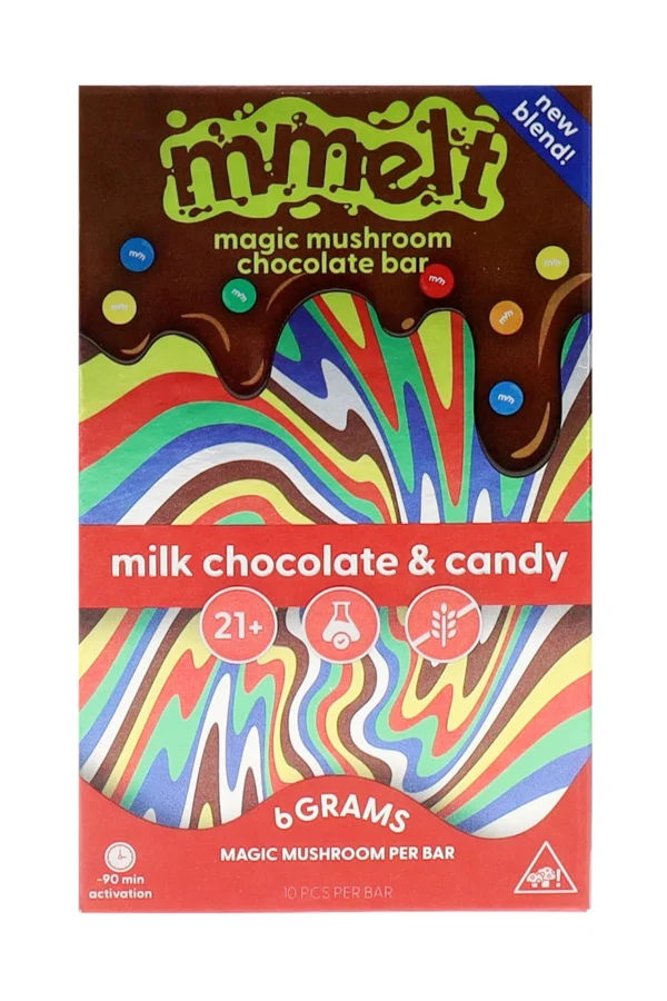 Milk Chocolate & Candy Mmelt Magic Mushroom Chocolate Bar 6G