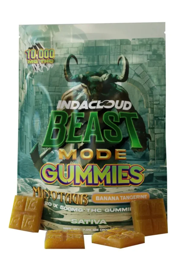 Minotaur Banana Tangerine IndaCloud Beast Mode Gummies 20ct 10000MG