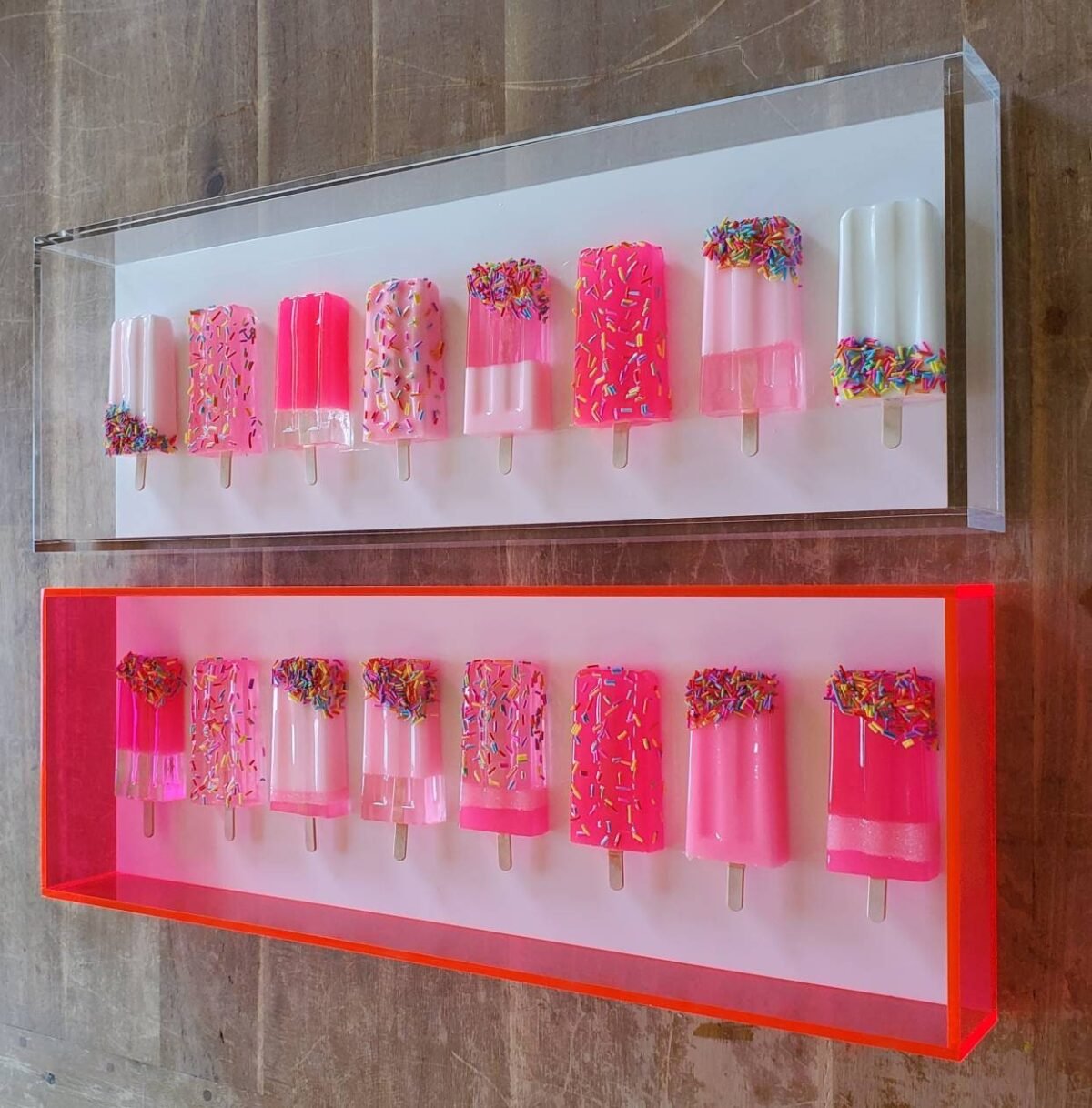 Modern Popsicle Wall Art Sculpture For Kitchen, Nursery, Or Living Room Decor
