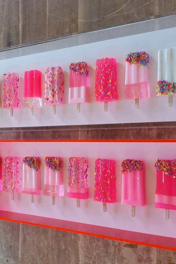 Modern Popsicle Wall Art Sculpture For Kitchen, Nursery, Or Living Room Decor