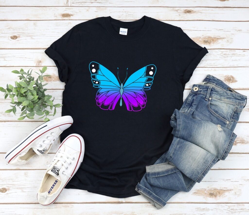 Monarch Butterfly Tshirts For Woman, Blue Wings, Shirt, T Cute Shirt