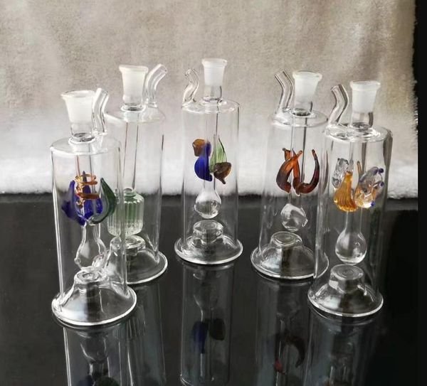 Multi-pattern hookah glass bongs accessories do not contain electronics , Colorful Pipe Smoking Curved Glass Pipes Oil Burner Pipes Water