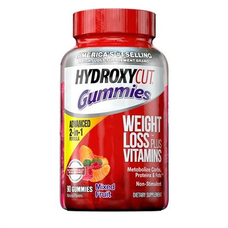 MuscleTech Hydroxycut Gummies Weight Loss Dietary Supplement,619217,Mixed Fruit, 90 Capsules,Each