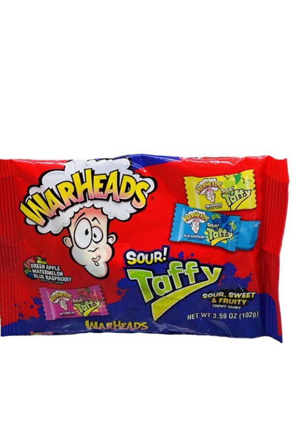 NEW! Warheads Sour Taffy Bars - Sour, Sweet & Fruity Chewy Candy- {1Bag).
