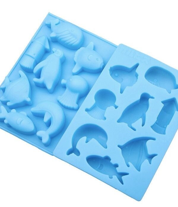 Nautical Variety Mold - Fish, Penguin, Dolphin, Whale, Shark Silicone Mold Candy Mold, Chocolate Ice Soap Embeds Shapem