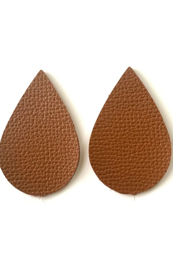 New Chocolate Brown Luxe Leather Teardrop Earring Blanks, Luxe Leather Tear Drop Pendants For Diy Earrings, Wholesale Die Cut Shapes
