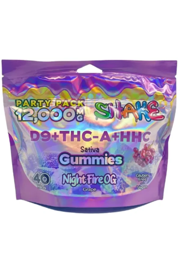 Night Fire OG Shake Party Pack Gummies 12000MG