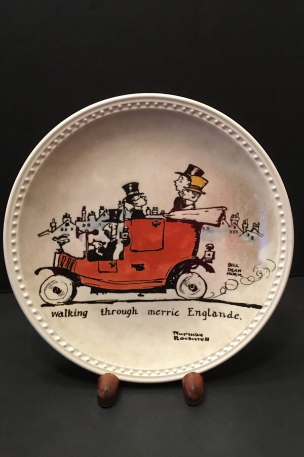 Norman Rockwell Plate ~ Walking Through Merrie Englande 1982 Newell Pottery Box & Papers Included Collectible Vintage