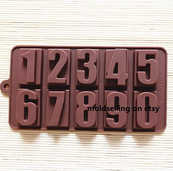 Number Chocolate Mold Cake Soap Silicone Mold/Mould Biscuit Baking Tool Jelly Pudding