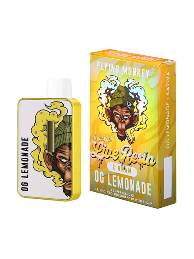 OG Lemonade Flying Monkey Live Resin Knockout Blend Vape 2G