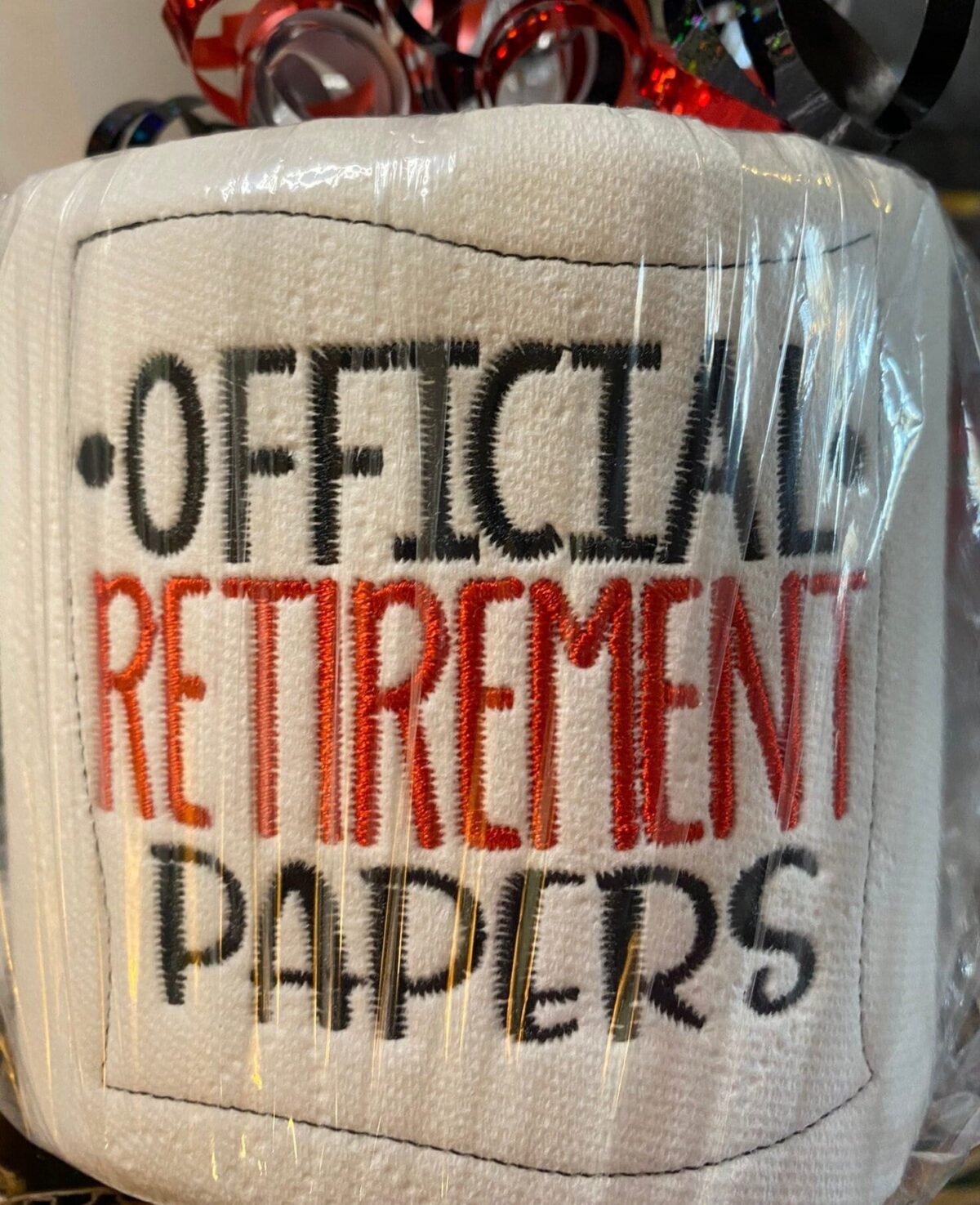 Official Retirement Embroidered Toilet Paper
