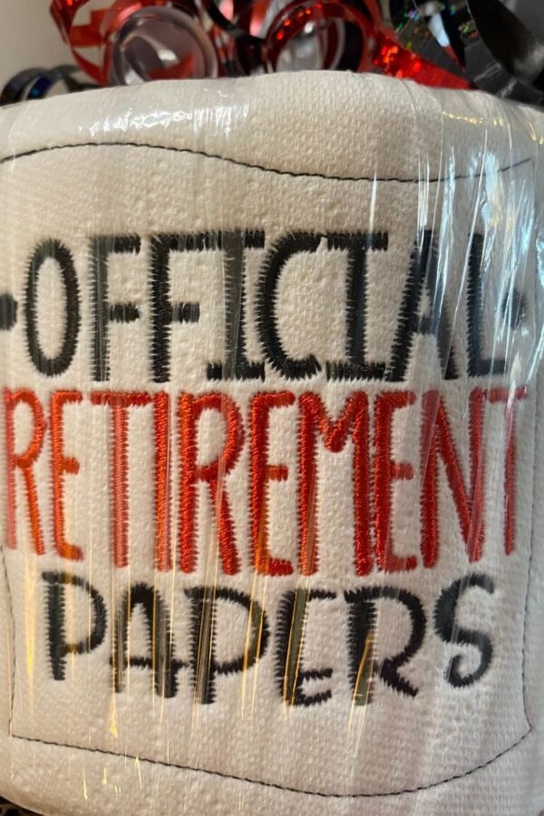 Official Retirement Embroidered Toilet Paper