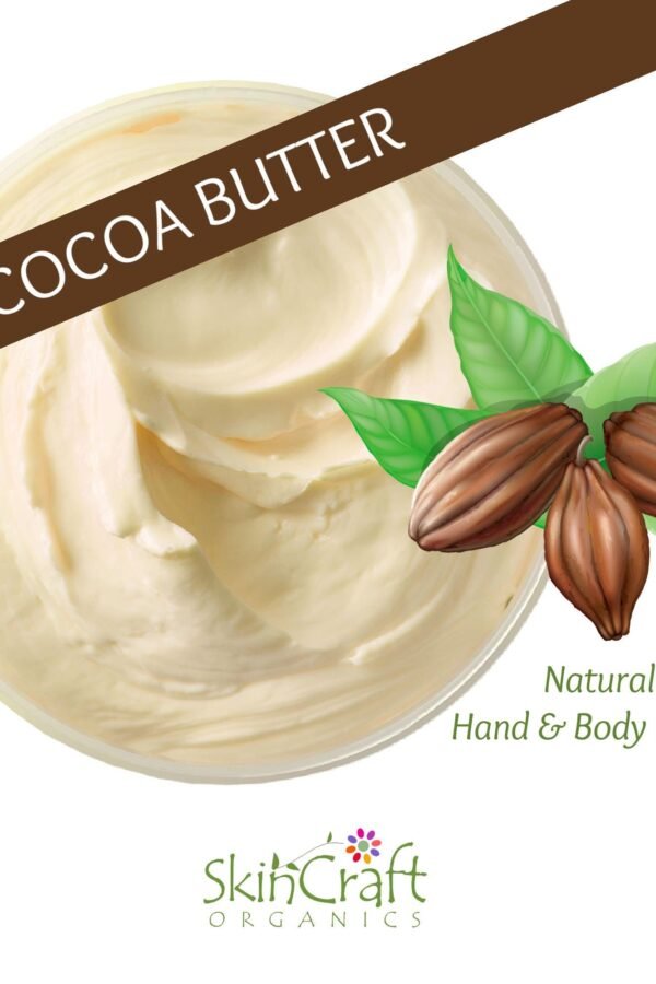 Organic Cocoa Butter Body Moisturizer - Natural Chocolate Skin Care Thick Lotion For Rough, Dry Lover Gift Women