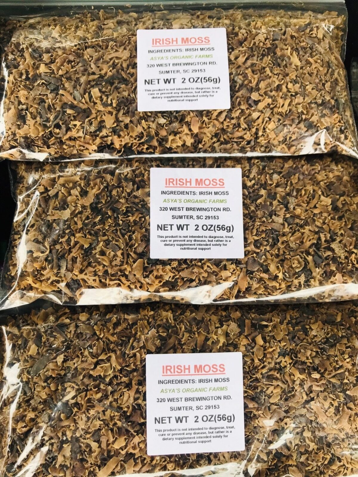 Organic Irish Moss/Sea Moss 4Oz