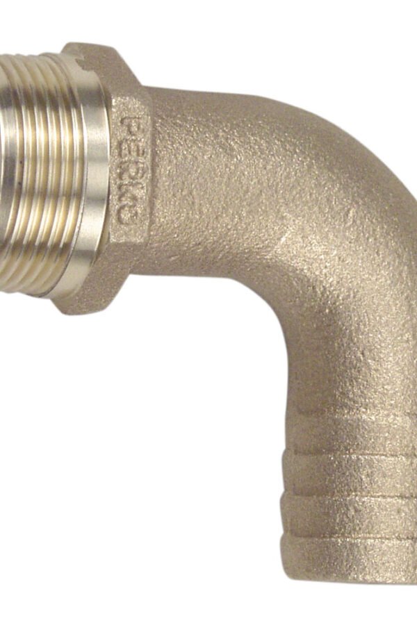 PERKO 0063DP7PLB 1-1/4 INCH PIPE TO HOSE ADAPTER 90 DEGREE BRONZE