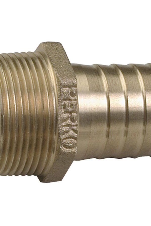 PERKO 0076DP6PLB 1 INCH PIPE TO HOSE ADAPTER STRAIGHT BRONZE