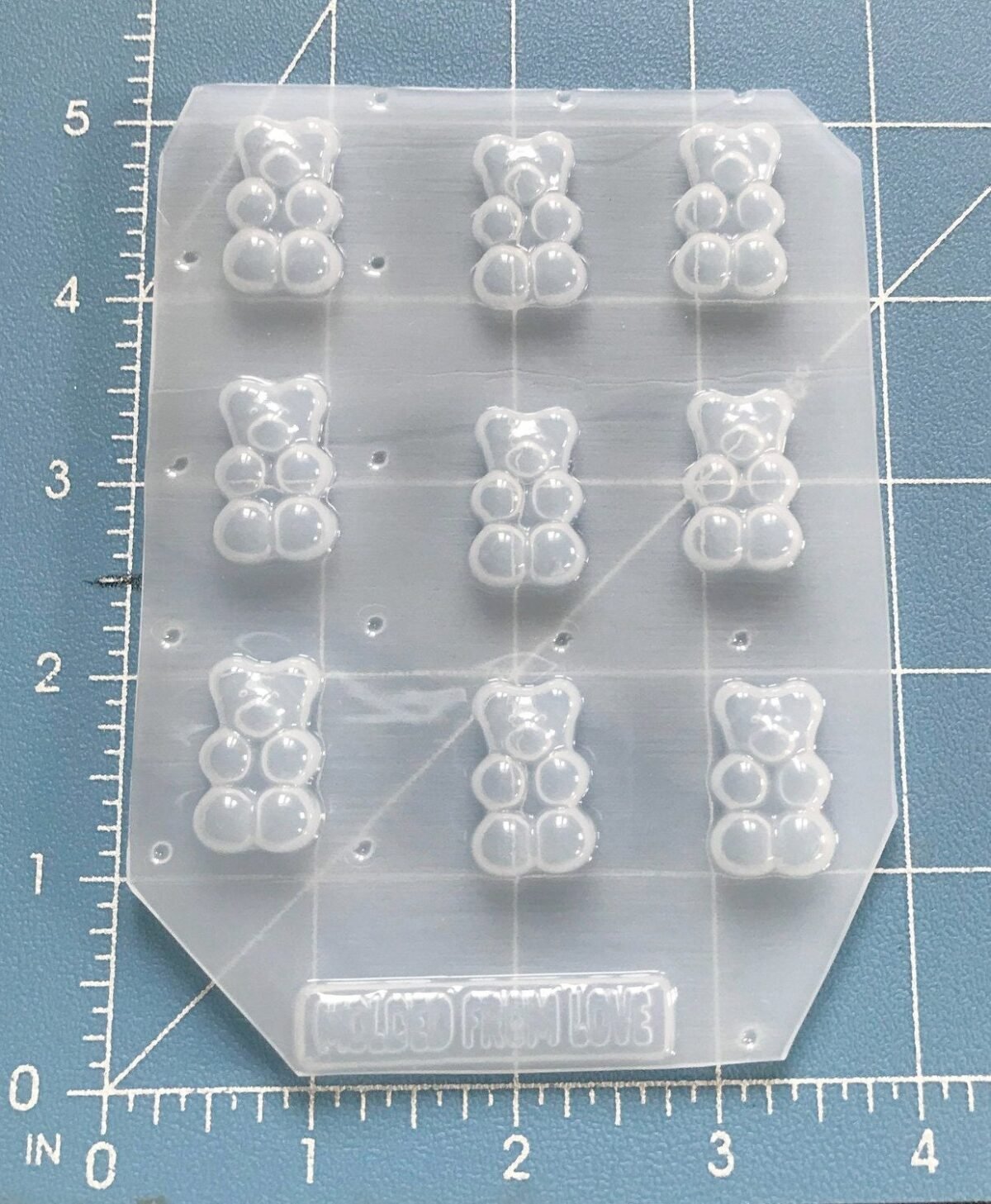 Pallet Of 9 Small Size Gummy Bears Handmade Plastic Resin Mold