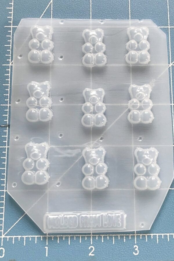 Pallet Of 9 Small Size Gummy Bears Handmade Plastic Resin Mold
