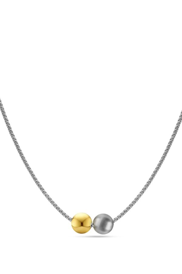 Palline Gold Ans Stainless Steel Beads On Chain Necklace By Taormina Jewelry