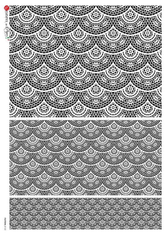 Paper Designs Rice | Patterns A4 Natural Decoupage 12.5" X 8.6" Pattern 0122