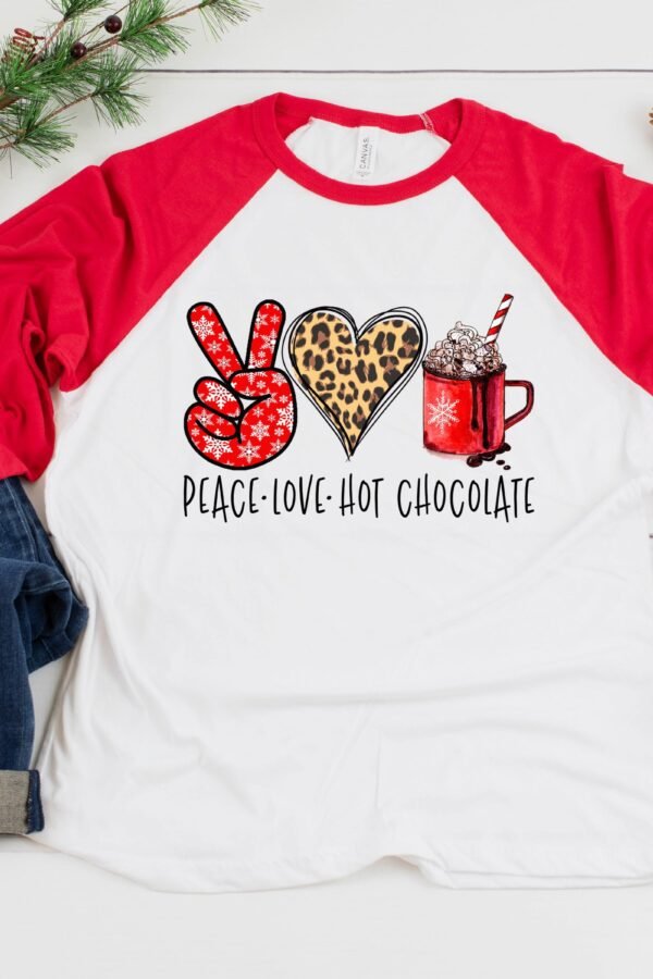 Peace Love Shirt, Christmas Hot Chocolate, Southern Family Shirts, Matching Shirts