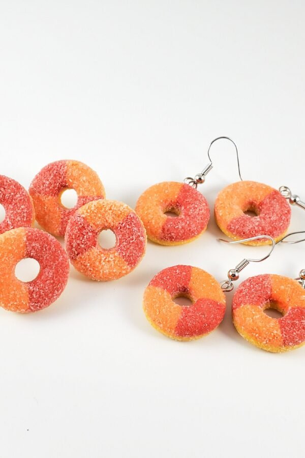Peach Ring Gummy Candy Earrings | Gummy Earrings, Rings, Peach Earrings