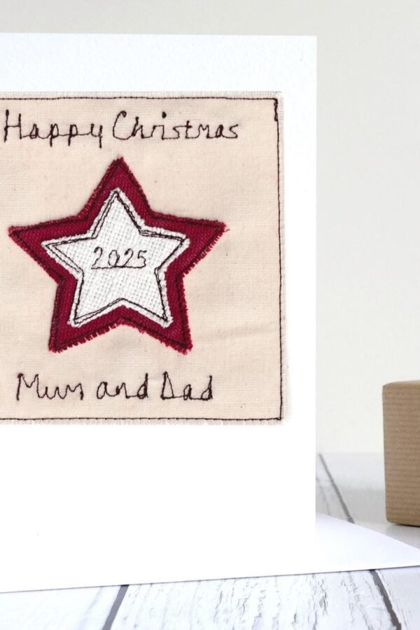 Personalised Embroidered Star Christmas Card Or New Year - 2026 Chinese Lunar Of The Horse