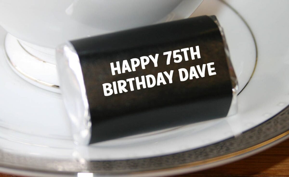 Personalized Birthday Chocolate Wrappers - Nugget Candy Stickers Miniature