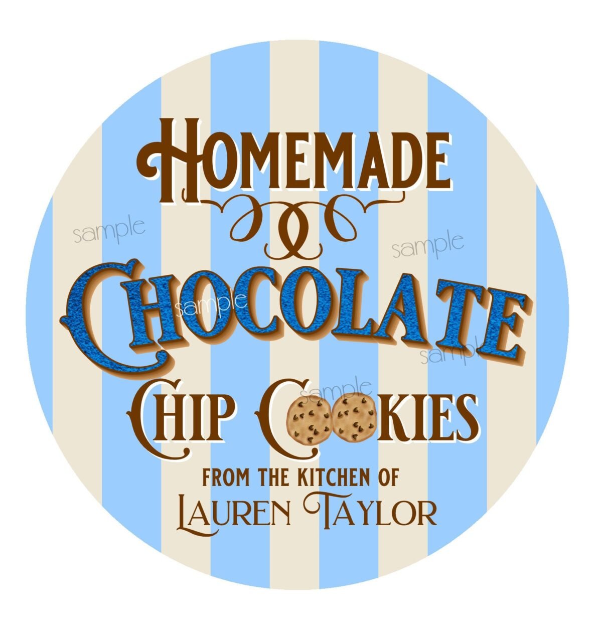 Personalized Chocolate Chip Cookie Labels, Stickers, Baking Labels, From The Kitchen Of Stickers