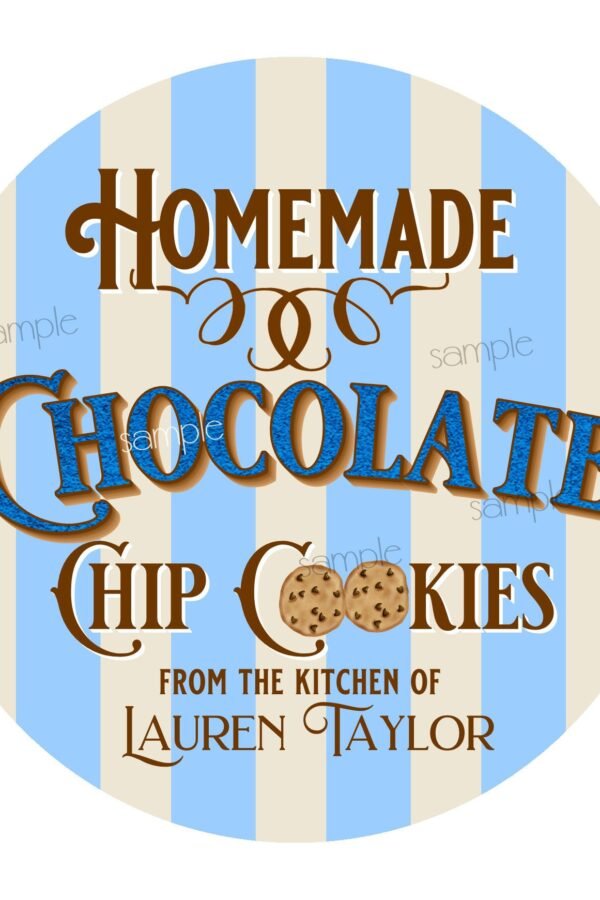 Personalized Chocolate Chip Cookie Labels, Stickers, Baking Labels, From The Kitchen Of Stickers