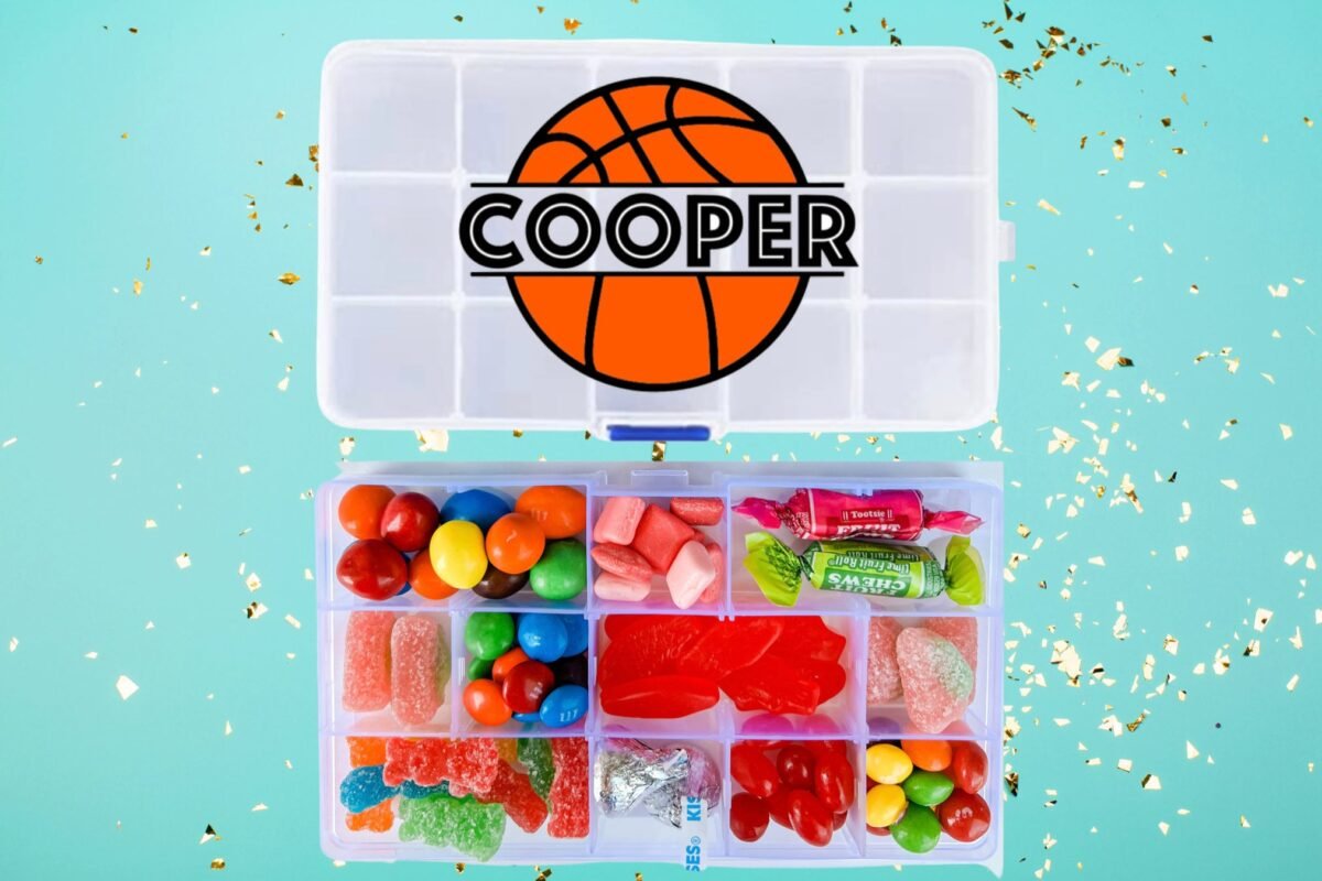 Personalized Sports Candy Gram Box Birthday Party Favor
