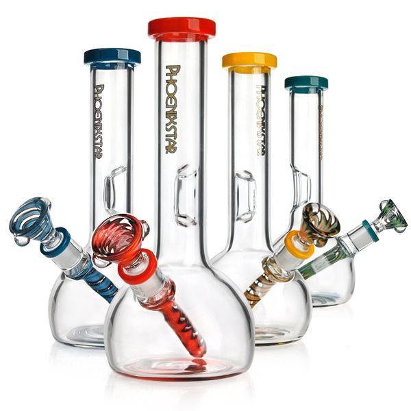 Phoenix Star 8 Inches Gourd Bongs Beaker Bongs Smoking Pipes Glass Water Pipes Glass Bongs With Colorful Downstem & Bowl
