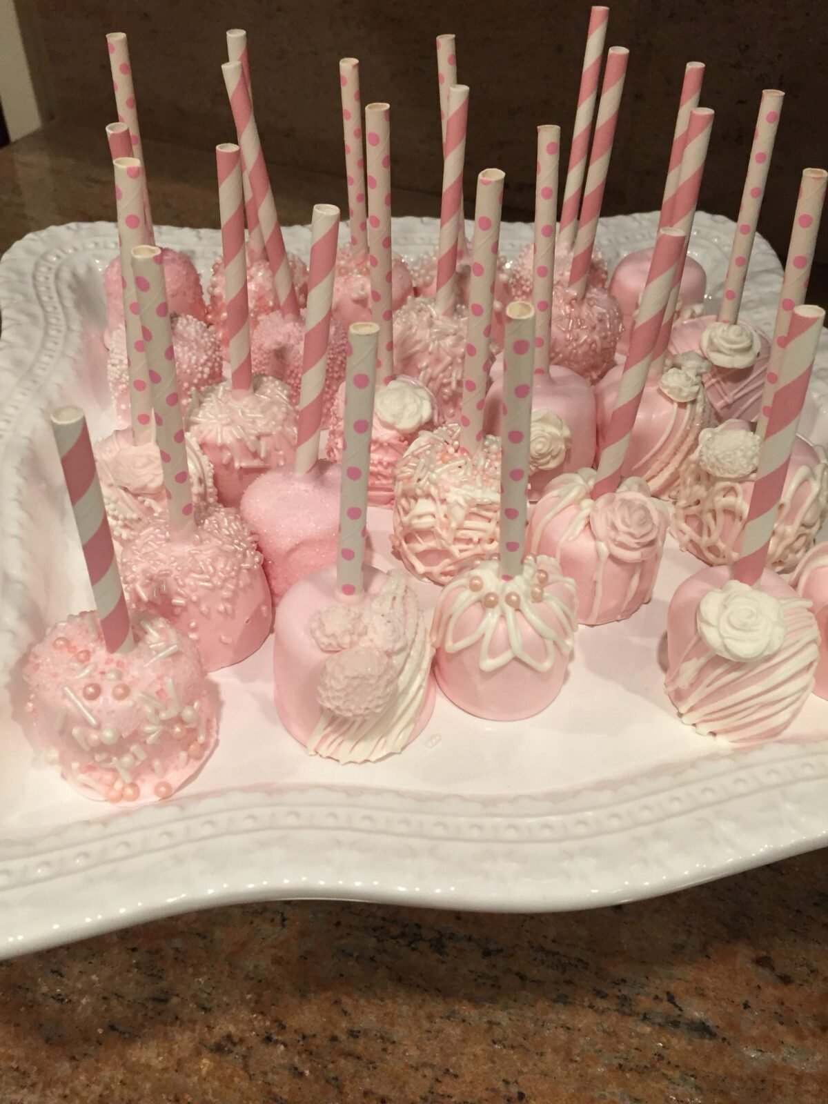 Pink/White Chocolate Covered Marshmallows | 1 Doz/Baby Shower/Bridal Shower/Wedding/Sweet 16/Girl's Treats/I'm One/