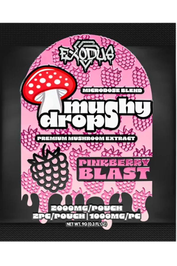 Pinkberry Blast Exodus Mushy Drops Mushroom Gummies 2000MG