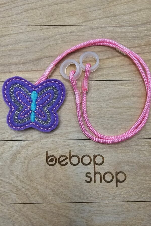 Piper The Purple Butterfly - Hearing Aid Cord Or Cochlear Implant