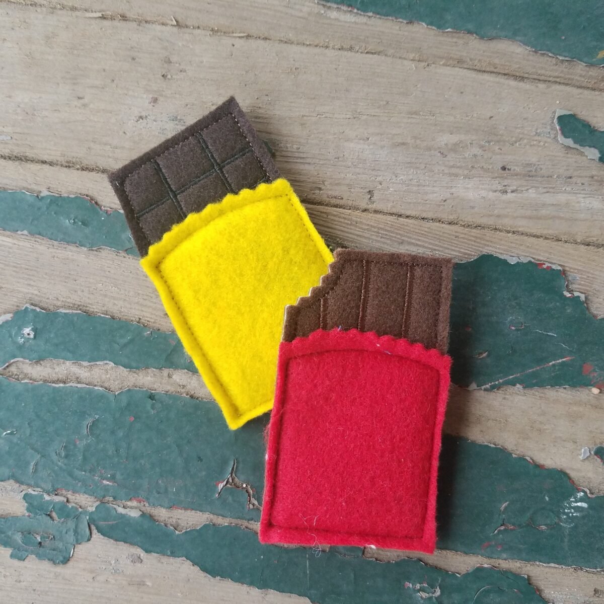 Play Food, Felt Candy Bar Set Chocolate Treat Pretend