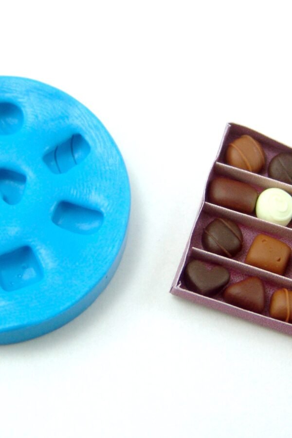 Polymer Clay Mold // Flexible Silicone Dollhouse Chocolates Candies in 112 Scale