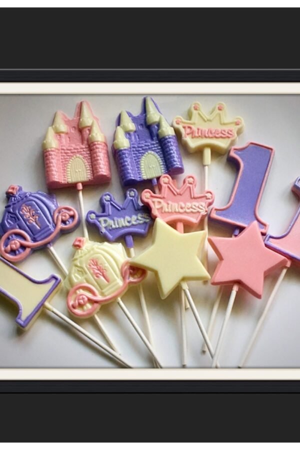 Princess Party Chocolate Lollipop Favors Girls Princess Birthday Set Of 15