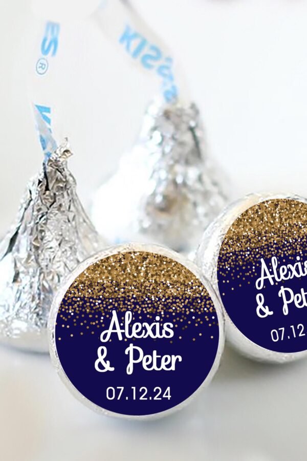 Printed 3/4" Round Candy Stickers | Personalized Sparkle Chocolate Stickers, Labels, Labels - Variety Of Sizes Available