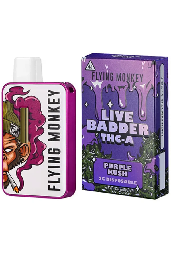 Purple Kush Flying Monkey Live Badder THCA Disposable 2G